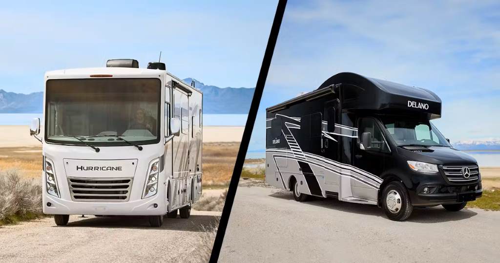 Class A and Class C motorhomes