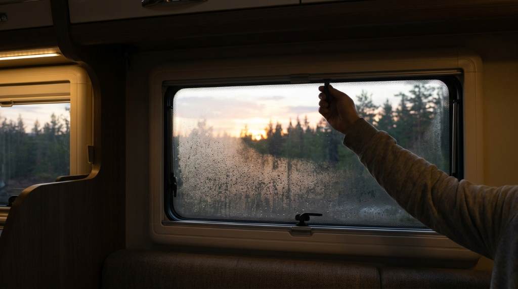 Motorhome window condensation prevention overnight